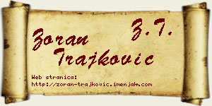 Zoran Trajković vizit kartica